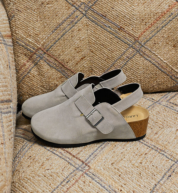 AU BANNISTER「【LAROUTE】厚底 サボサンダル」|その他|グレー