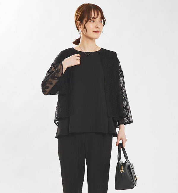 abahouse mavie「【セットアップ対応/エニデイカセット】レースボレロブラウス」|シャツ・ブラウス|