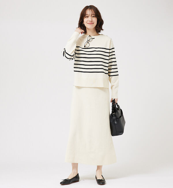 abahouse mavie「【セットアップ対応】セミフレアニットスカート」|スカート|