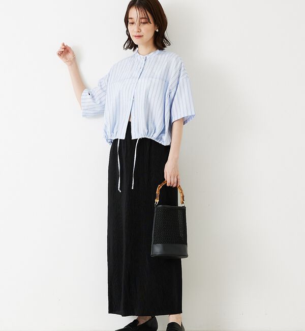 abahouse mavie「ドロストショートシャツ」|シャツ・ブラウス|