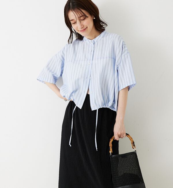 abahouse mavie「ドロストショートシャツ」|シャツ・ブラウス|