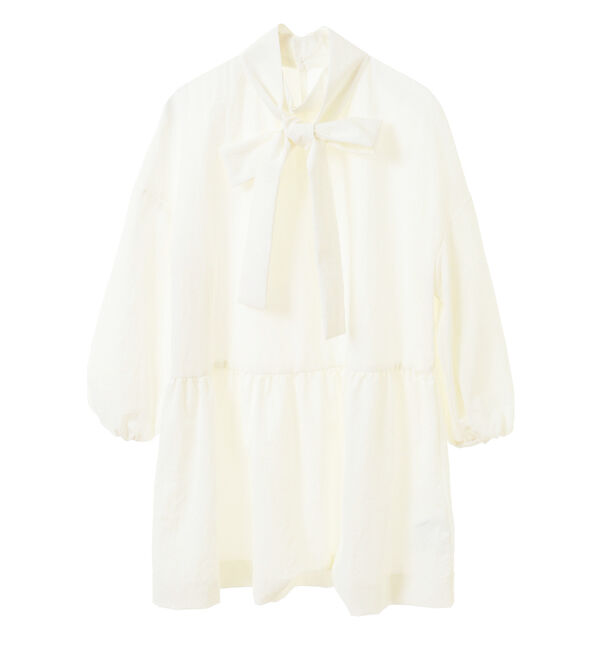 TIARA「ハイネックリボンペプラムブブラウス」|シャツ・ブラウス|