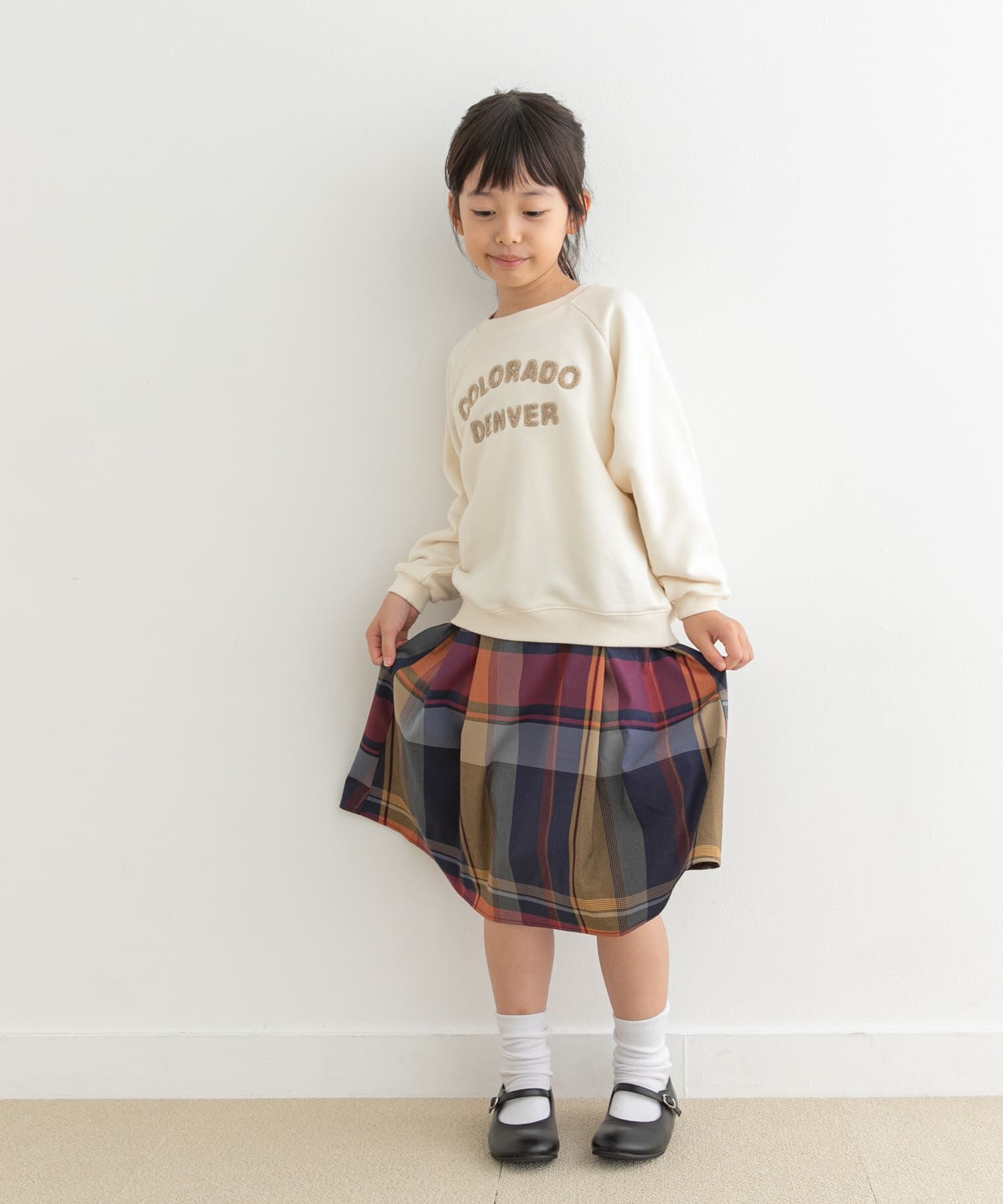 URBAN RESEARCH DOORS「『親子リンク』カラーチェックスカート(KIDS)」|その他|