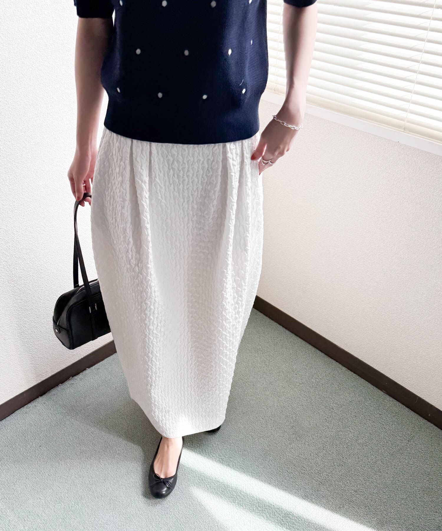 URBAN RESEARCH DOORS「ジャガードコクーンスカート」|スカート|