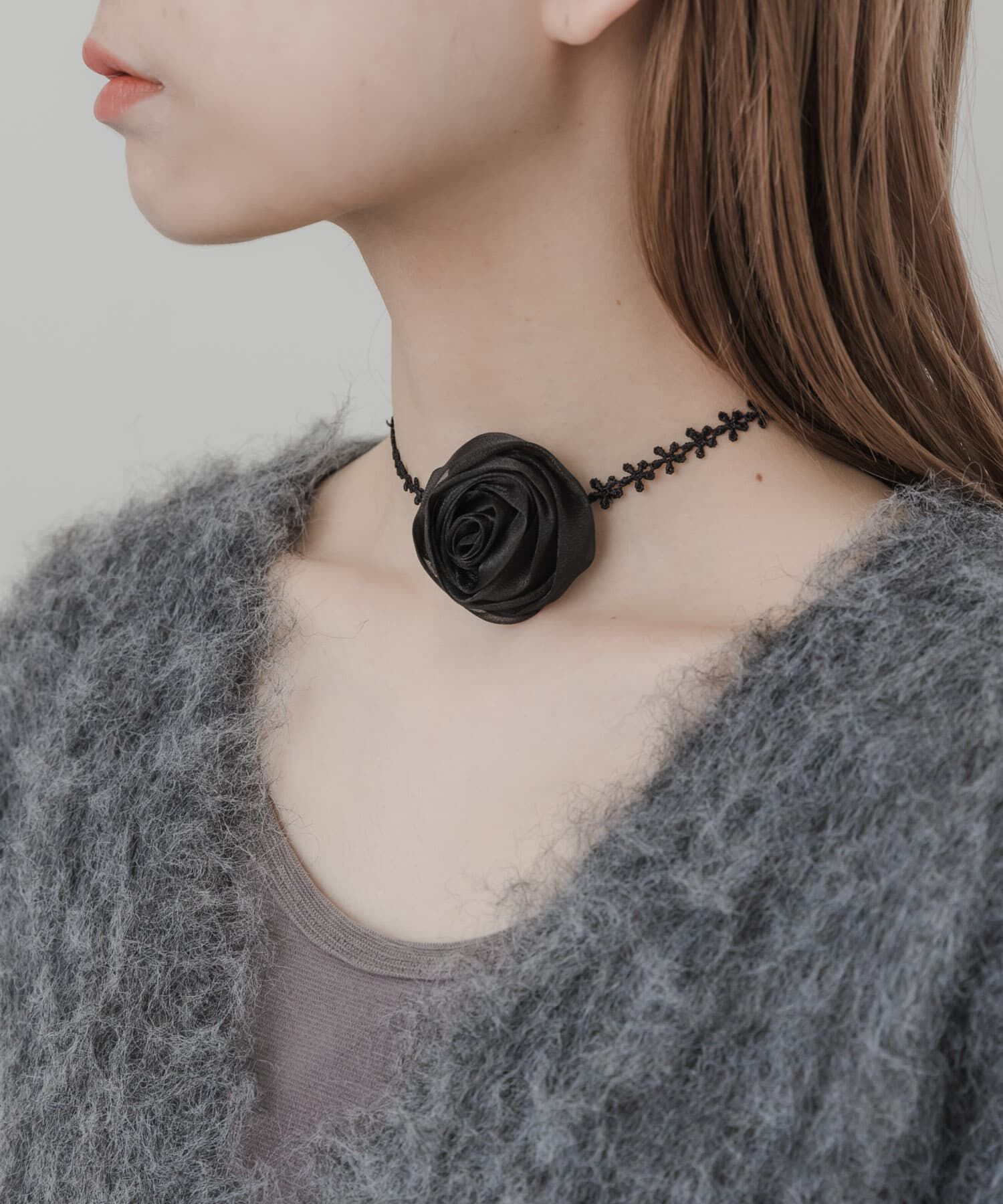 SMELLY「ローズレースチョーカーネックレス」|ネックレス|