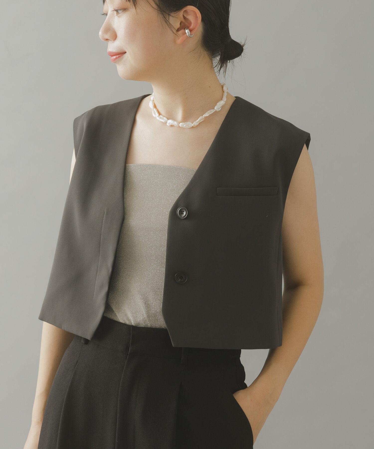 URBAN RESEARCH ROSSO「kaene　ラメベアトップキャミソール」|キャミソール|