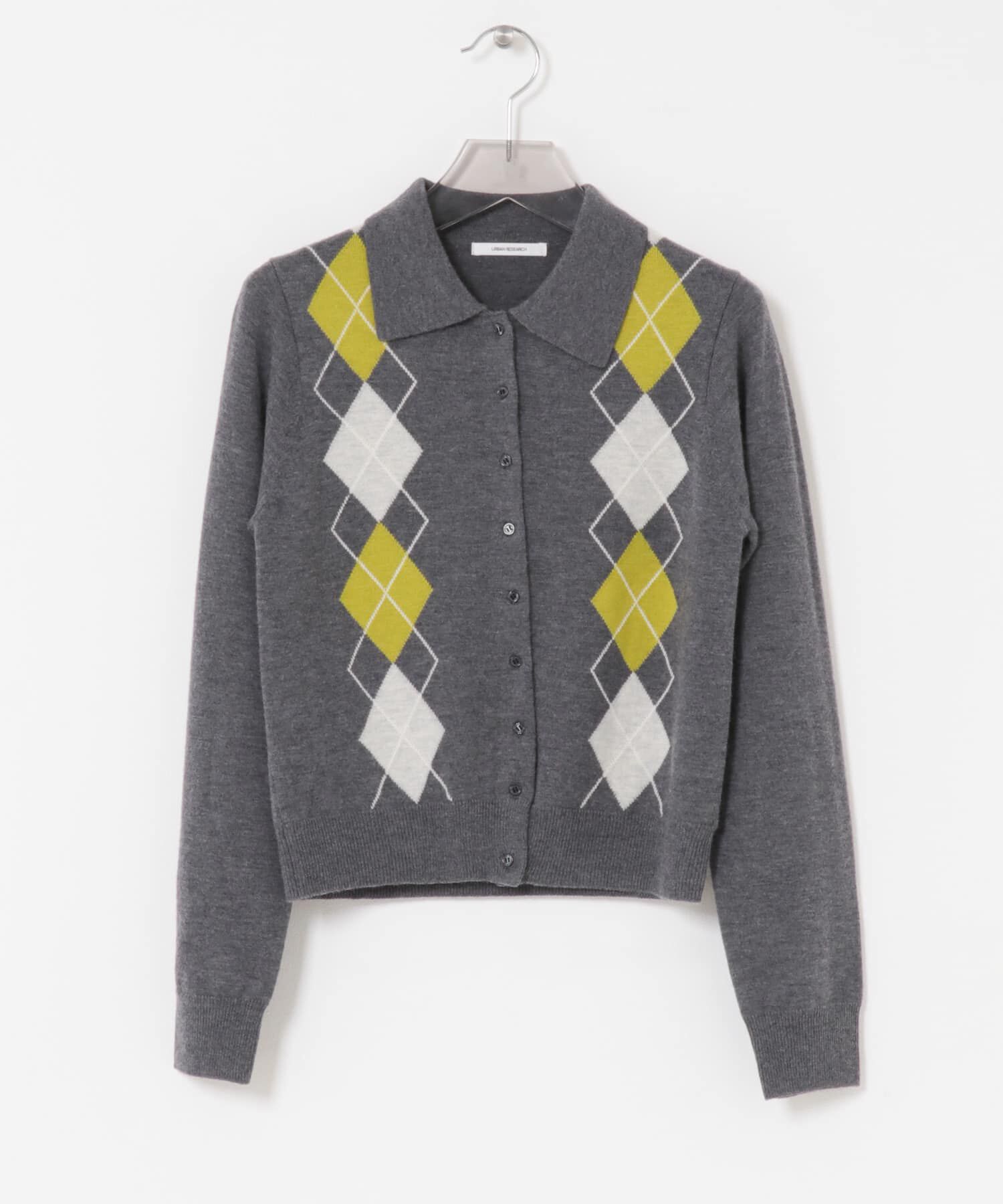 URBAN RESEARCH「アーガイルシャツカラーカーディガン」|ニット・セーター|