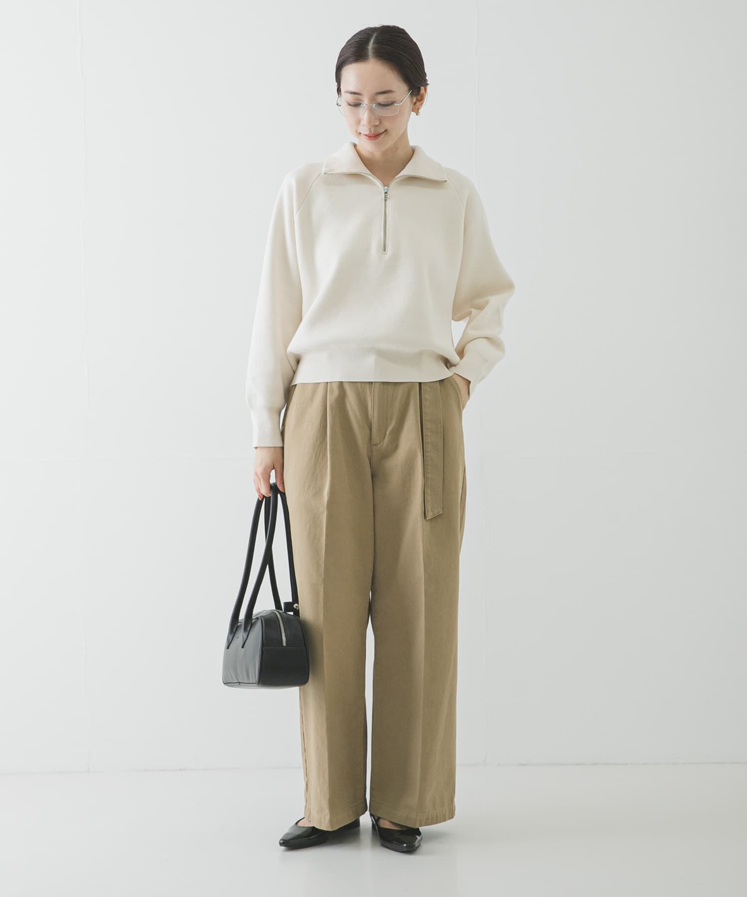 URBAN RESEARCH「ハーフジップスウェットニット」|スウェット・ジャージ|