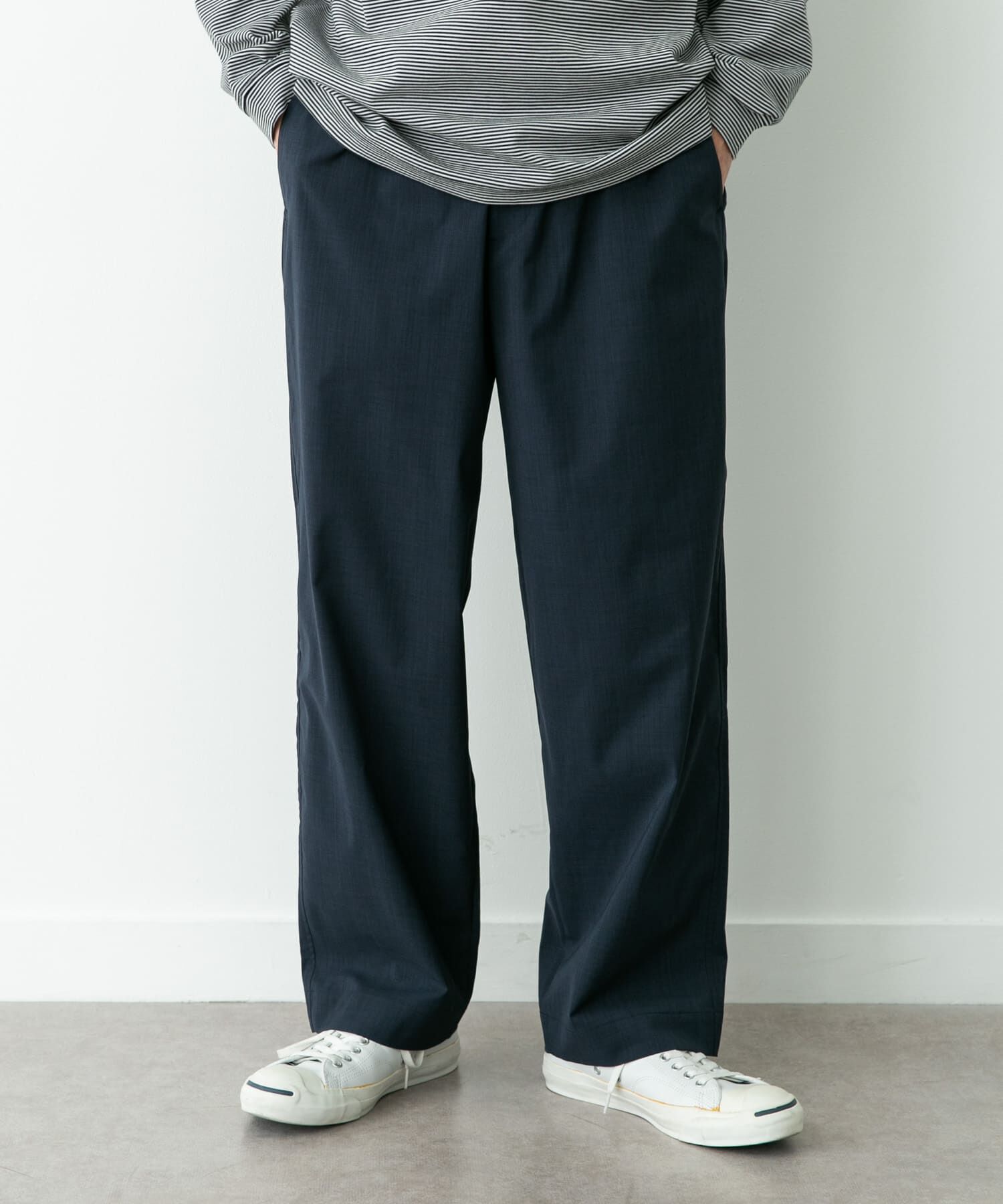 Sonny Label 「リネンタッチポリエステルイージーパンツ」|その他|ネイビー