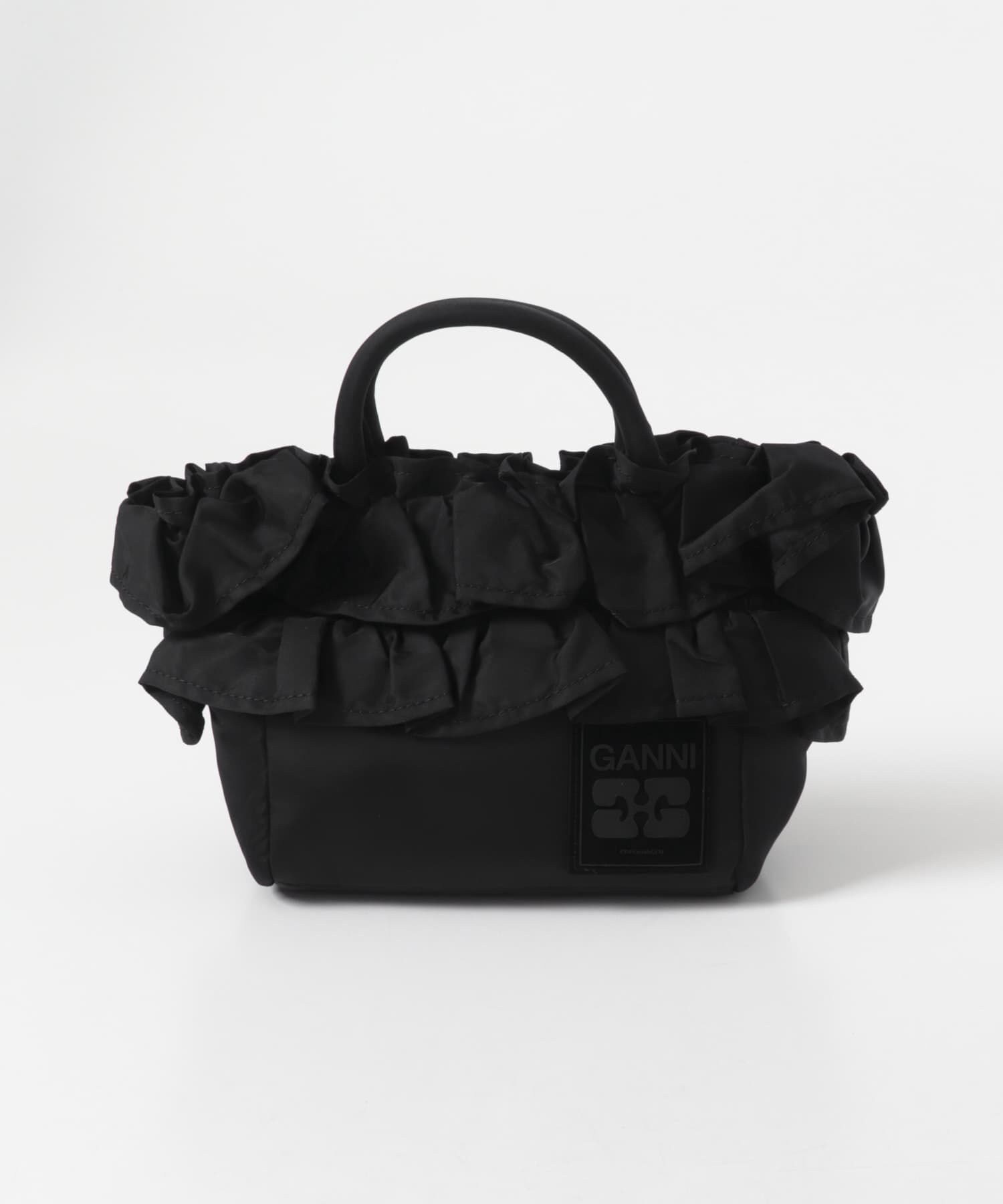 URBAN RESEARCH「GANNI　MINI SHOPPER RUFFLE」|トートバッグ|ブラック