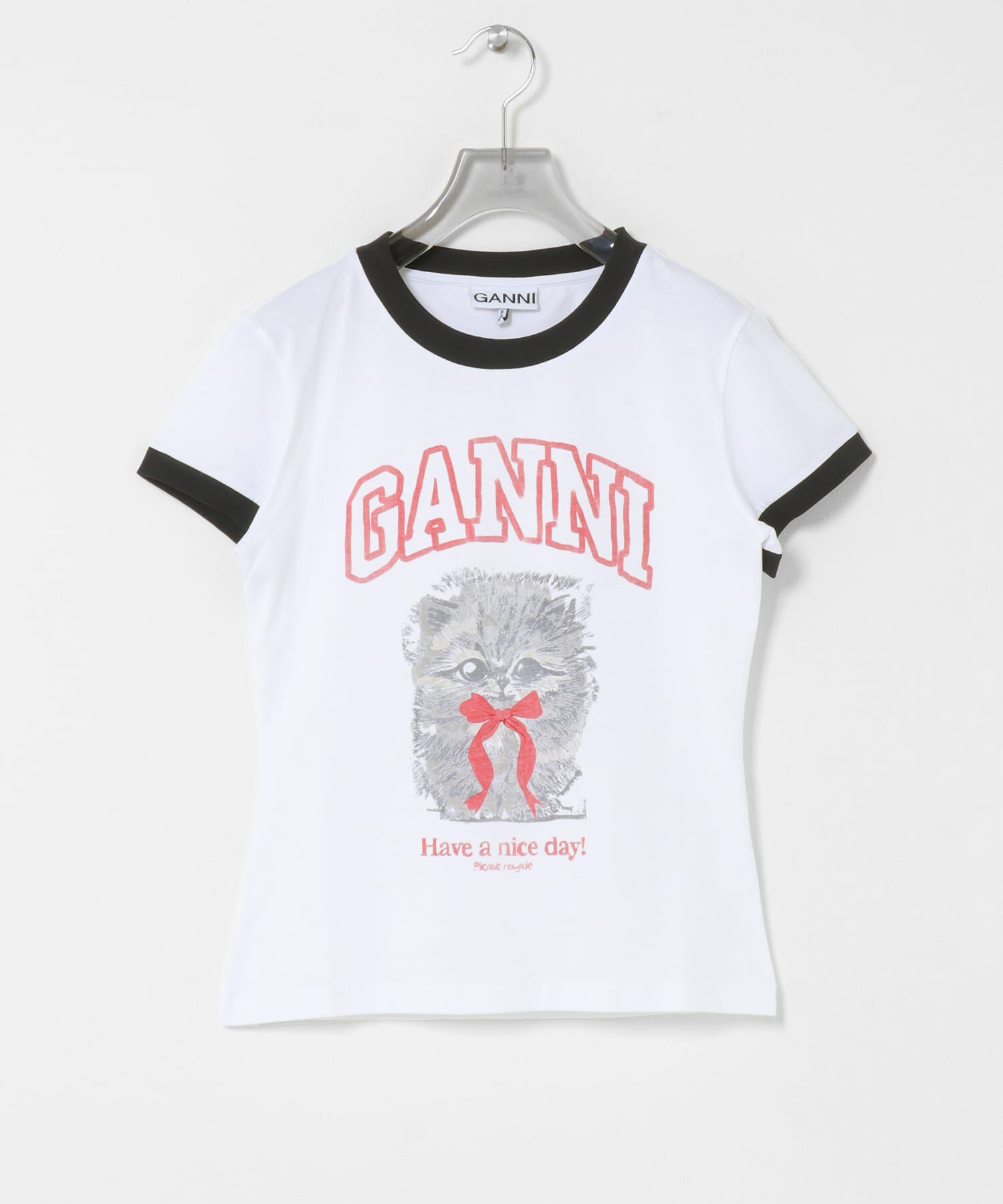 URBAN RESEARCH「GANNI　JERSEY MARGOT KITTY PRINT」|Tシャツ・カットソー|ホワイト系その他