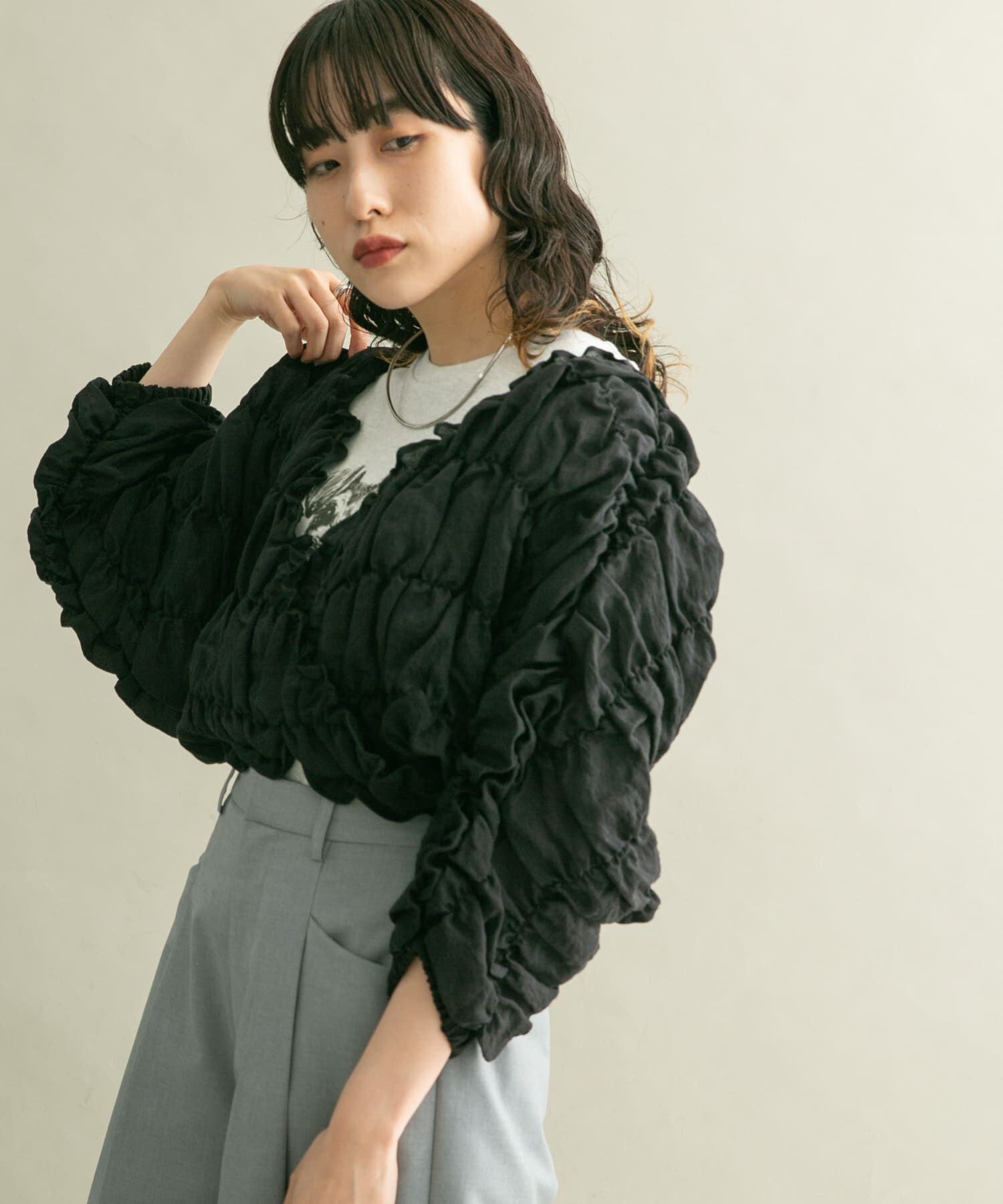  「マルチWAYシャーリングブラウス」|シャツ・ブラウス|