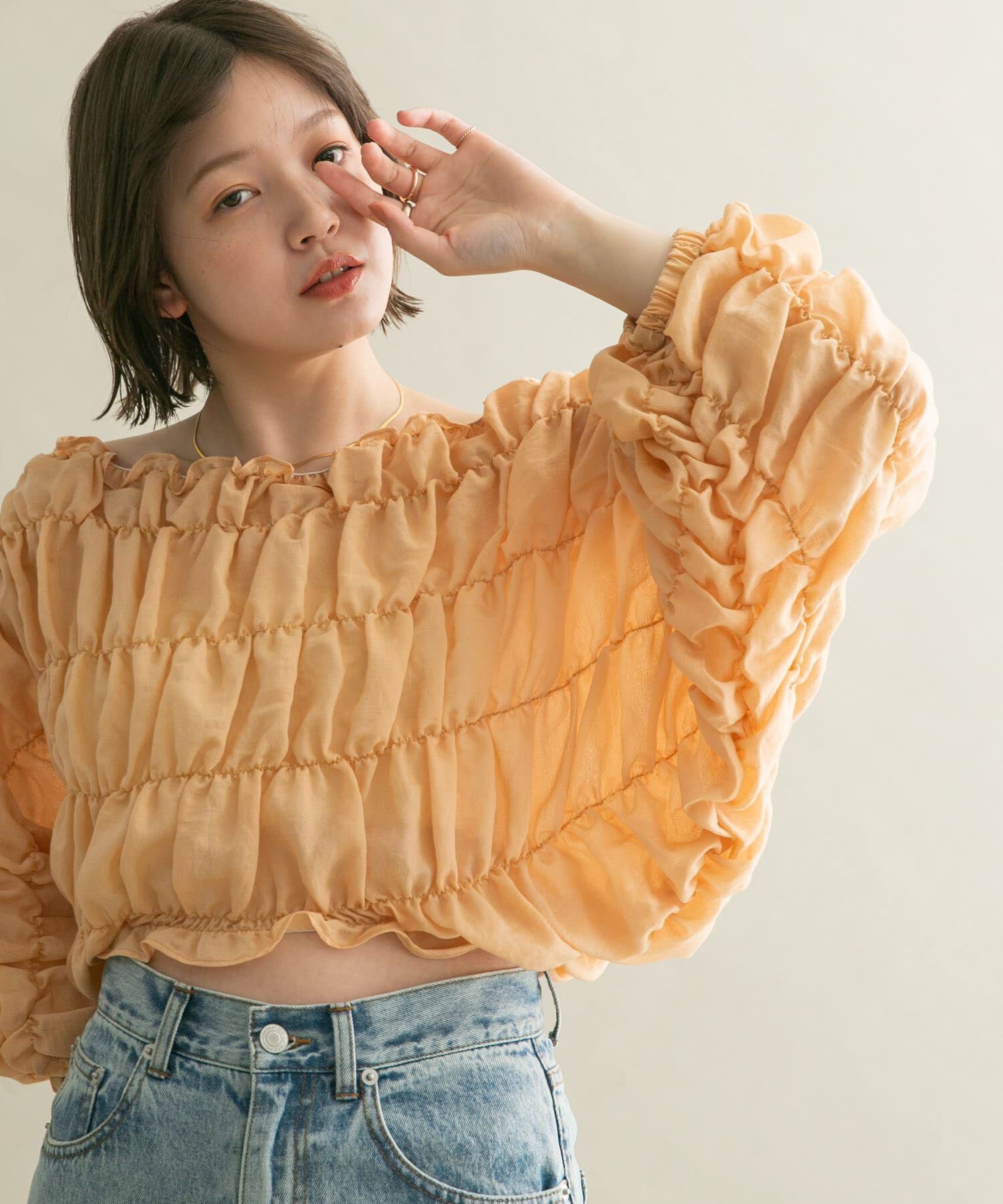  「マルチWAYシャーリングブラウス」|シャツ・ブラウス|