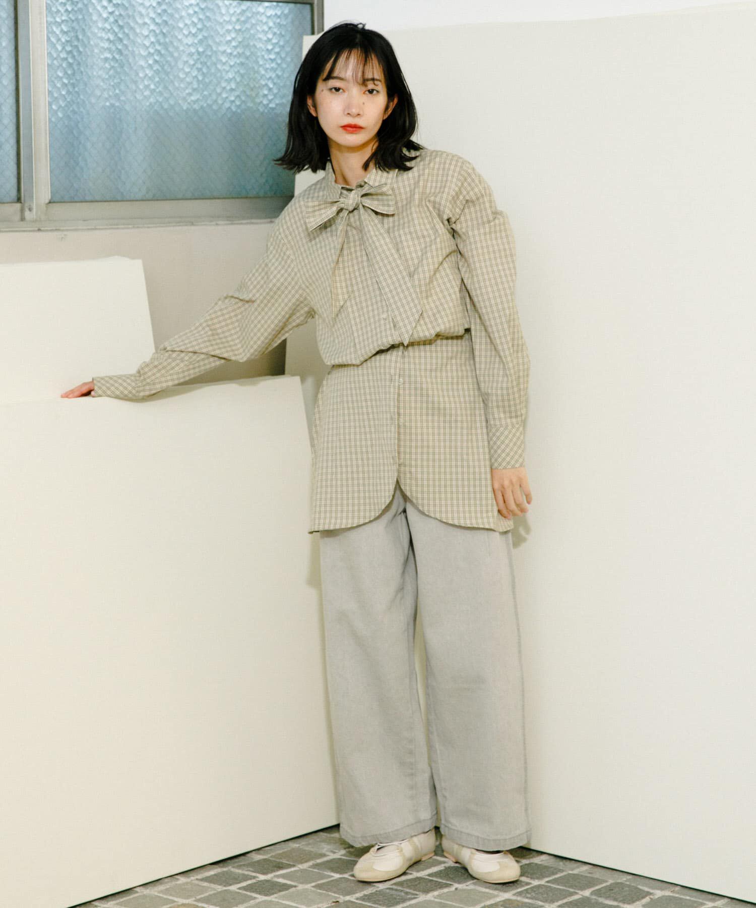  「『2サイズ展開』ドローストリングデニム」|デニム|