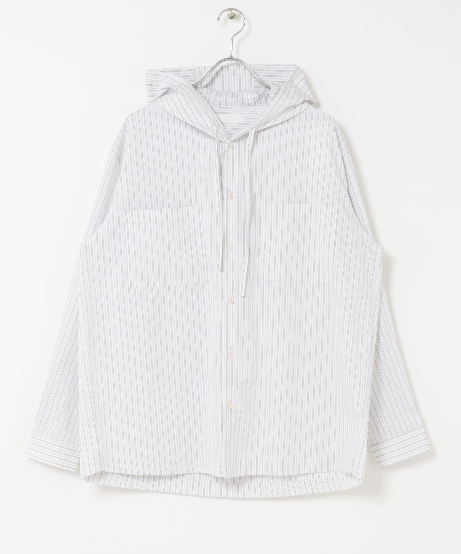 SENSE OF PLACE by URBAN RESEARCH「ストライプフーディールーズシャツ」|シャツ・ブラウス|