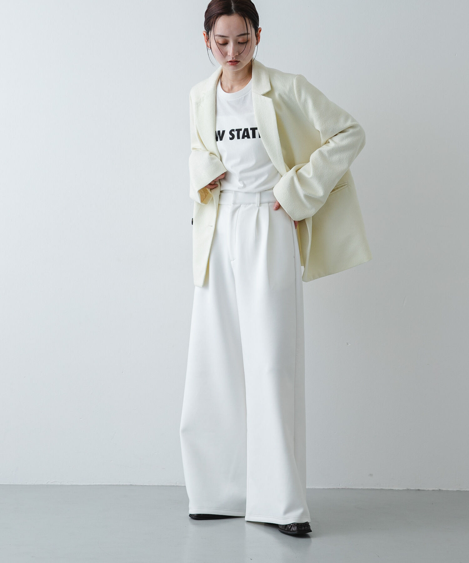 SENSE OF PLACE by URBAN RESEARCH「ポンチスラックスパンツ」|その他|オフホワイト