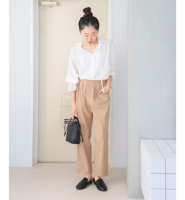  「シアーフリルネックブラウス」|シャツ・ブラウス|