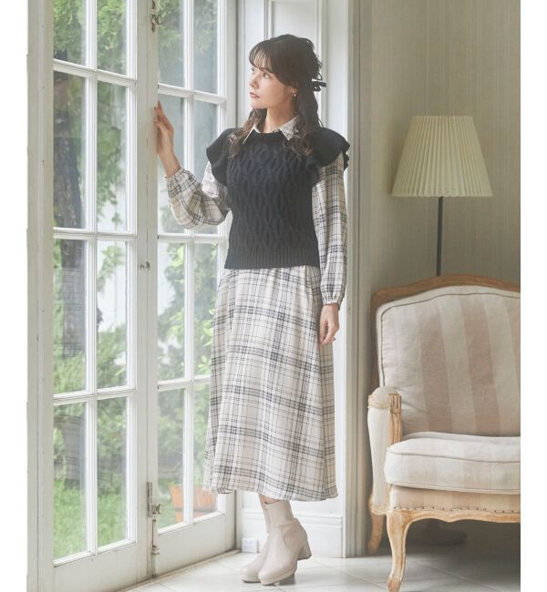 MAJESTICLEGON「2wayケーブルフリルニット」|ニット・セーター|