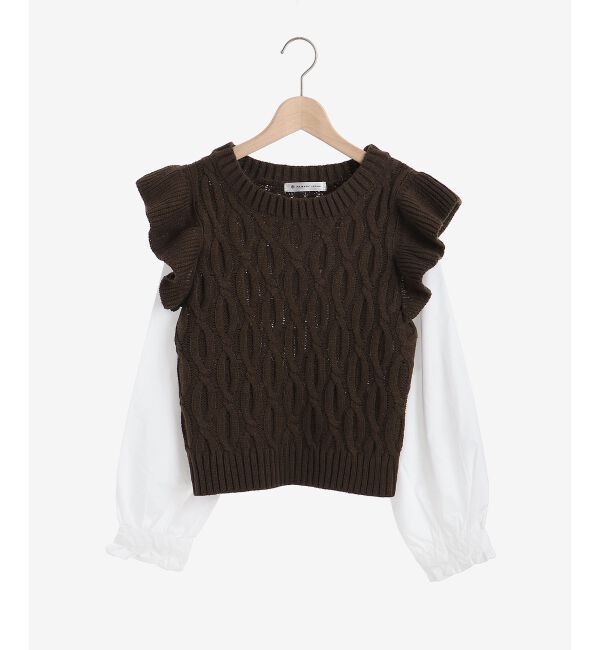 MAJESTICLEGON「2wayケーブルフリルニット」|ニット・セーター|