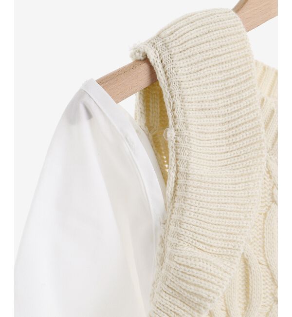 MAJESTICLEGON「2wayケーブルフリルニット」|ニット・セーター|