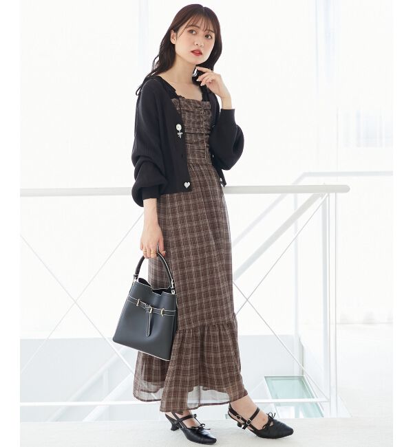  「&infin;リボンチャームボタンカーディガン」|カーディガン|