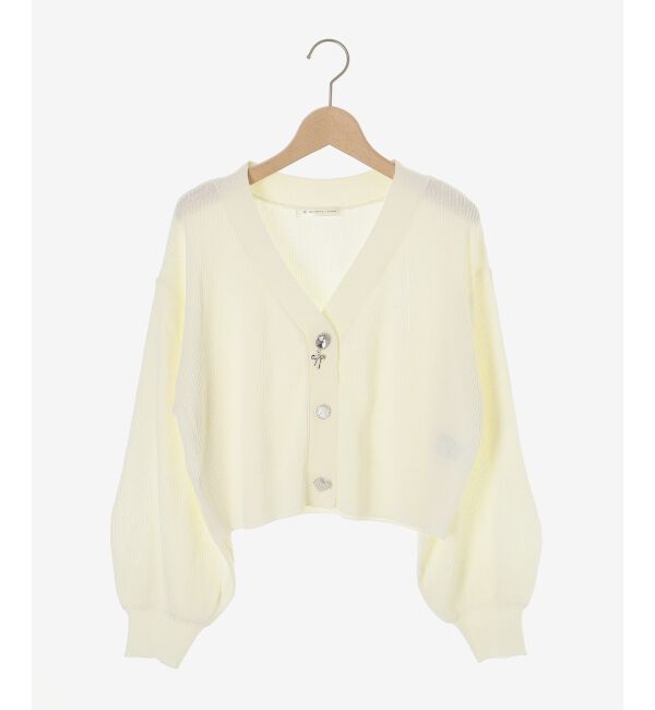  「&infin;リボンチャームボタンカーディガン」|カーディガン|