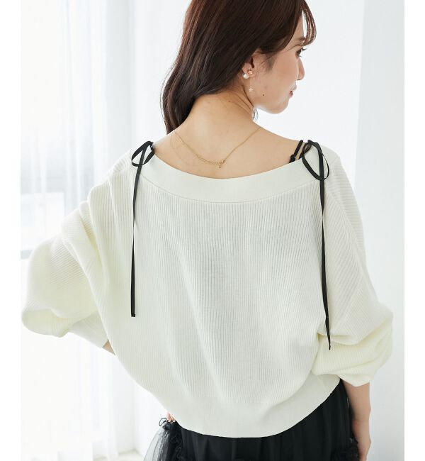  「&infin;リボンチャームボタンカーディガン」|カーディガン|