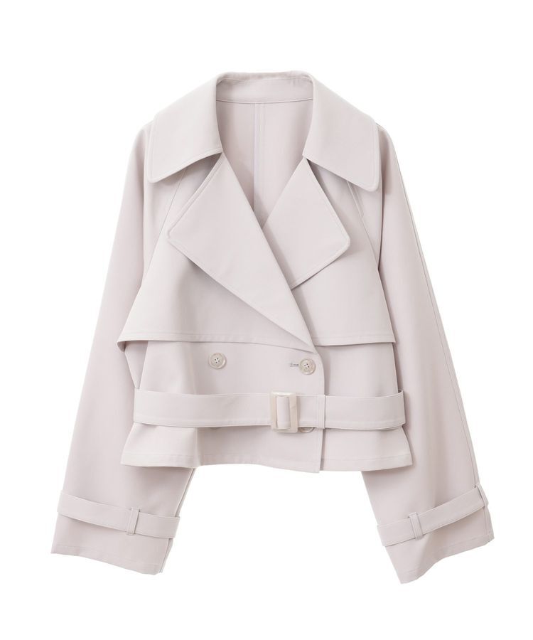 earth music&ecology「バックフレアショートトレンチコート」|トレンチコート|