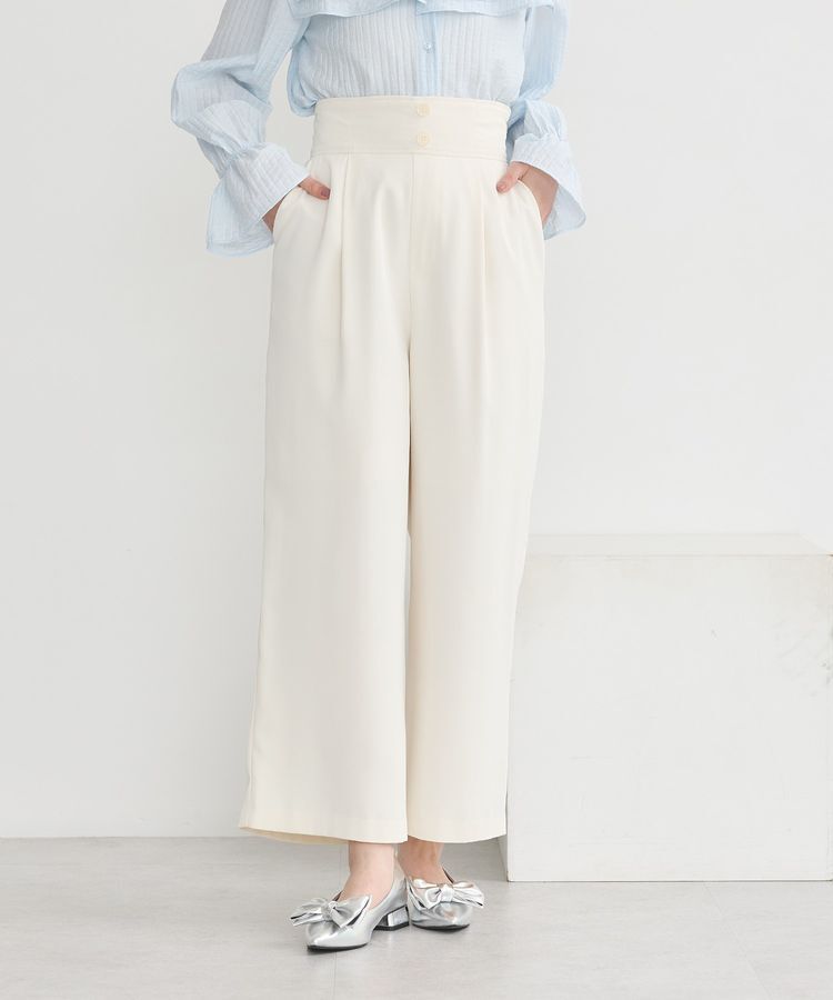 earth music&ecology「ハイウエストワイドパンツ」|その他|Ivory