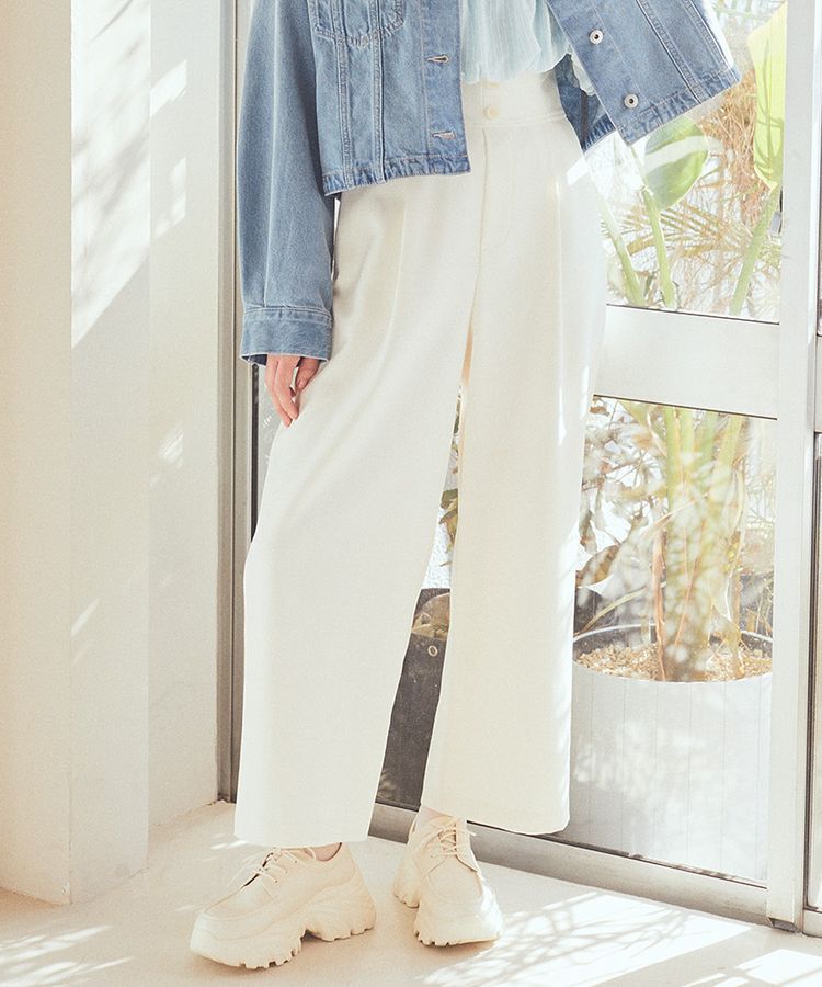 earth music&ecology「ハイウエストワイドパンツ」|その他|