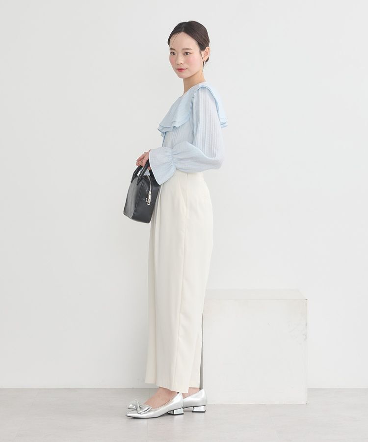 earth music&ecology「2WAYスクエアラッフルカラーブラウス」|シャツ・ブラウス|