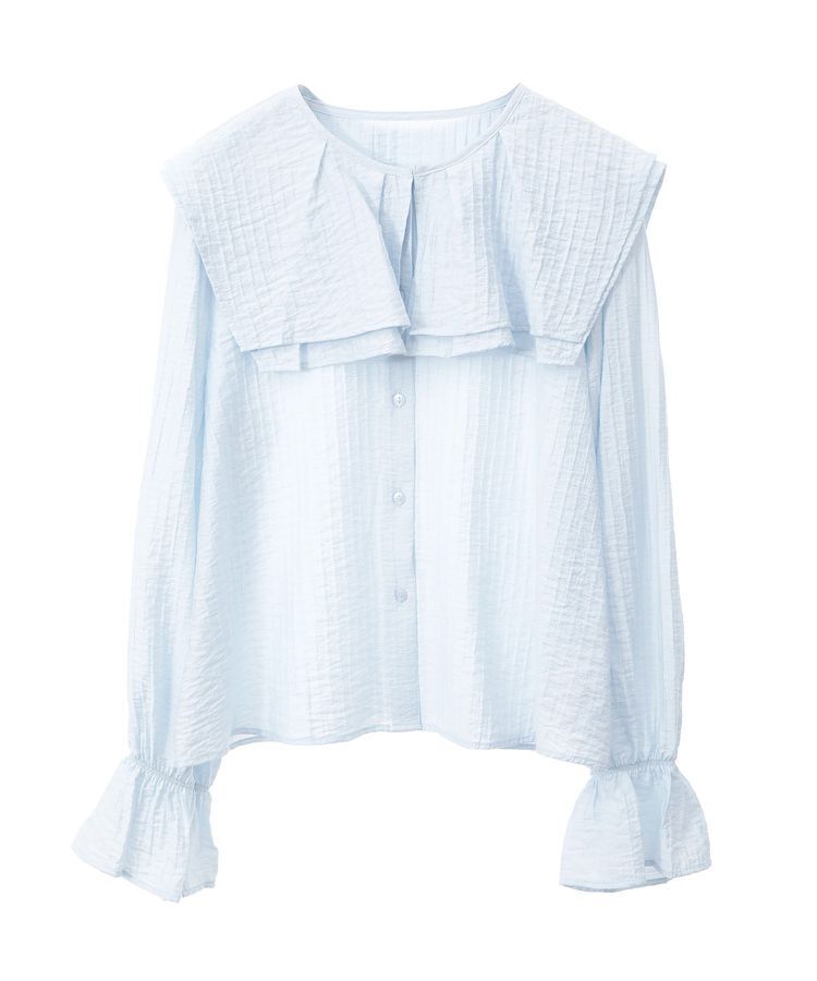 earth music&ecology「2WAYスクエアラッフルカラーブラウス」|シャツ・ブラウス|