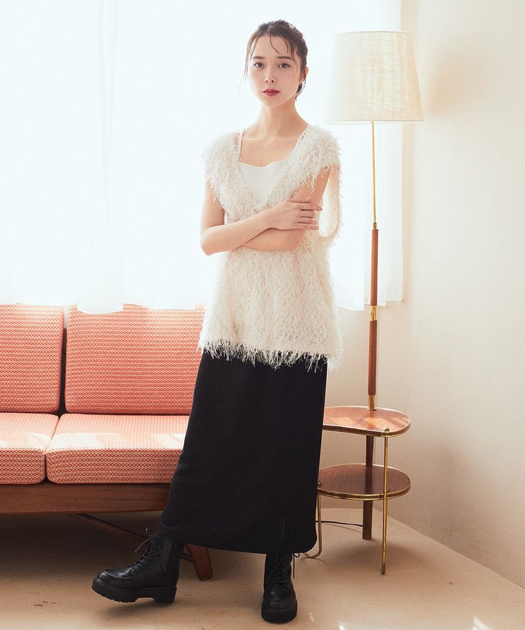 earth music&ecology「選べる丈カットナロースカート」|タイト|