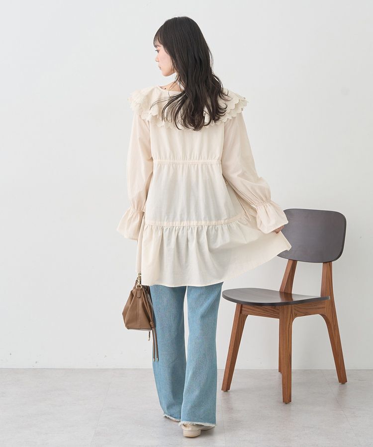 earth music&ecology「サイドリボンラッフルミニワンピース」|ワンピース|