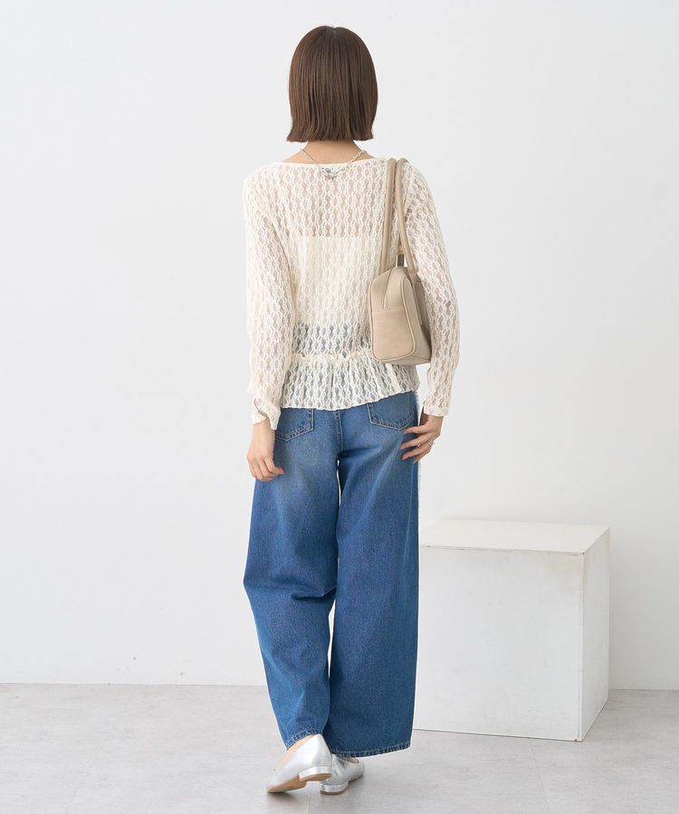 earth music&ecology「レースフリルメローカーディガン」|カーディガン|