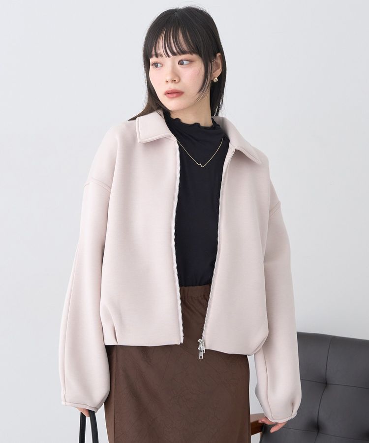 earth music&ecology「ダンボールニットZIPブルゾン」|ブルゾン・スタジャン|