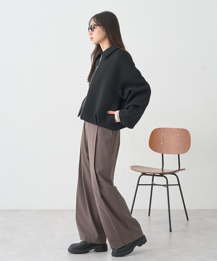 earth music&ecology「ダンボールニットZIPブルゾン」|ブルゾン・スタジャン|