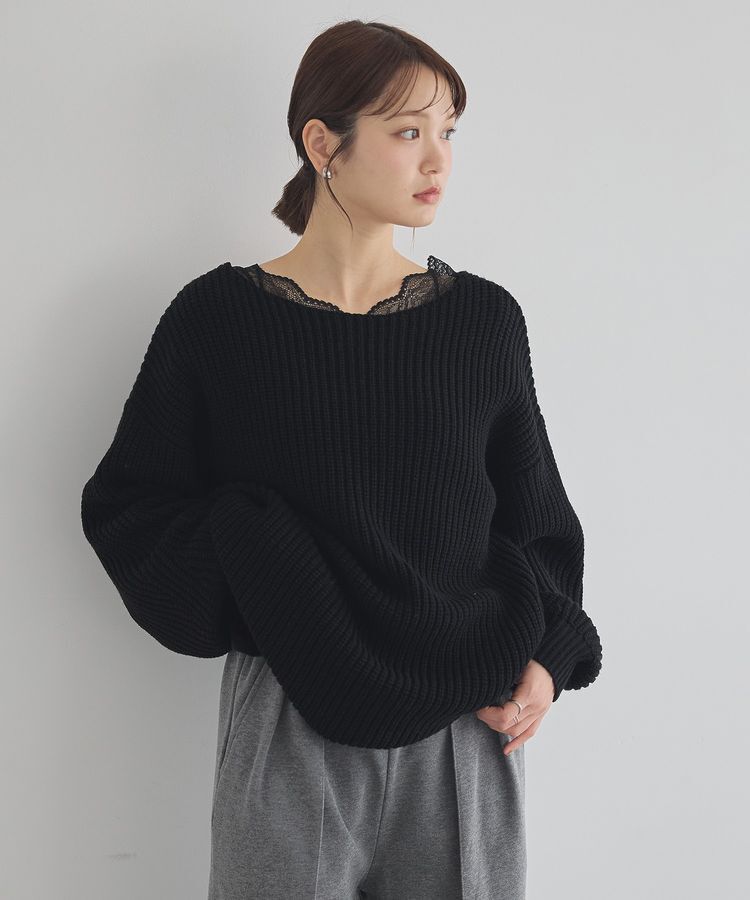 earth music&ecology「あったかフェミニンインナー(2wayネック)」|Tシャツ・カットソー|