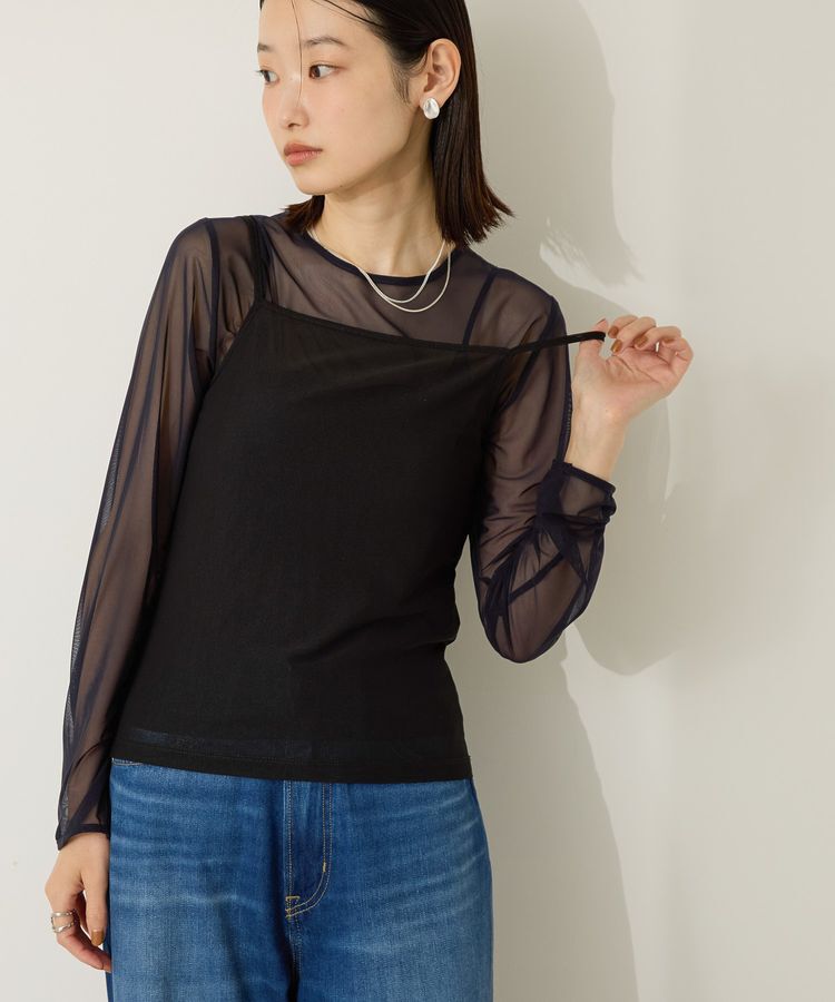 AMERICAN HOLIC「【2点セット】チュールキャミレイヤードトップス」|Tシャツ・カットソー|