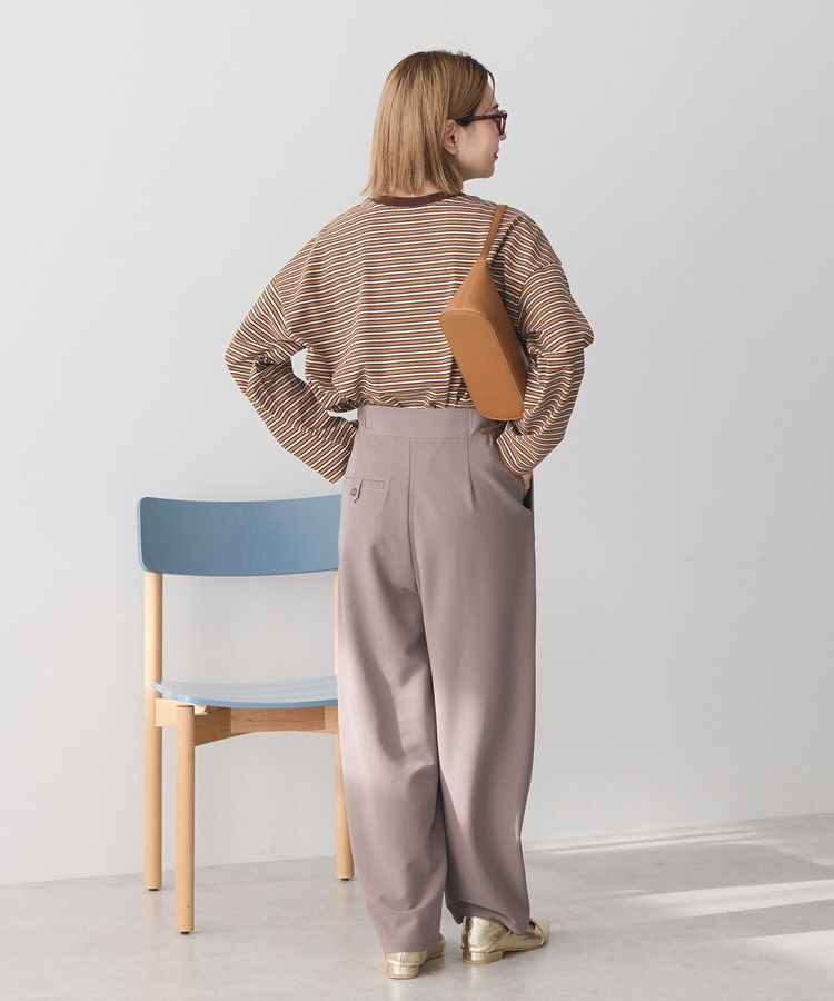 AMERICAN HOLIC「カラーボーダークロップド丈プルオーバー」|Tシャツ・カットソー|