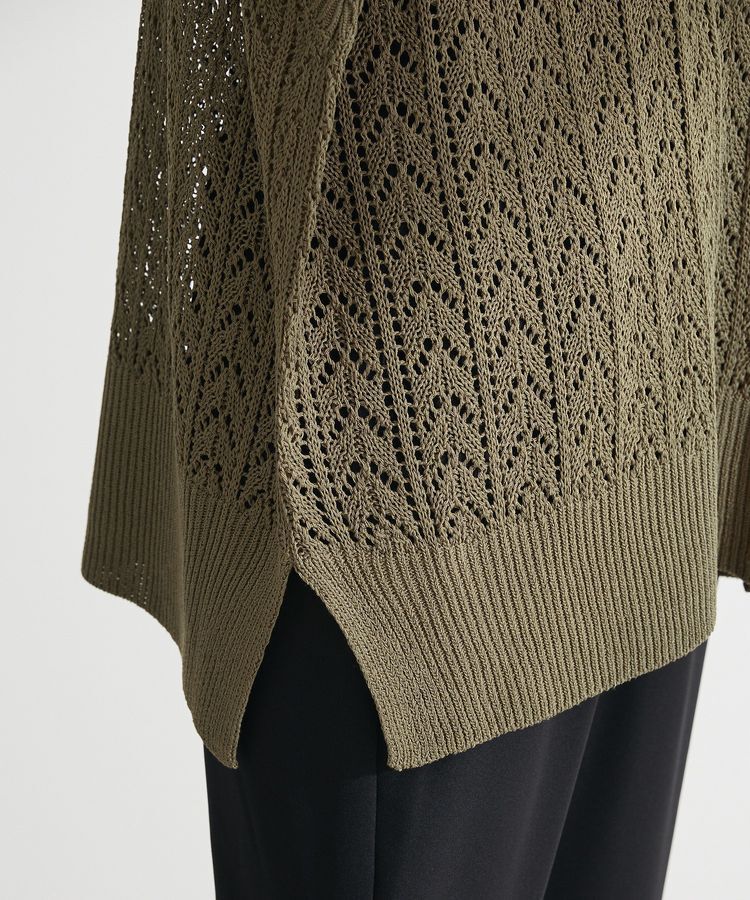 Green Parks「透かし編みニットチュニック」|チュニック|