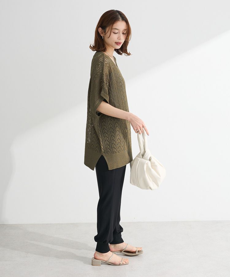 Green Parks「透かし編みニットチュニック」|チュニック|