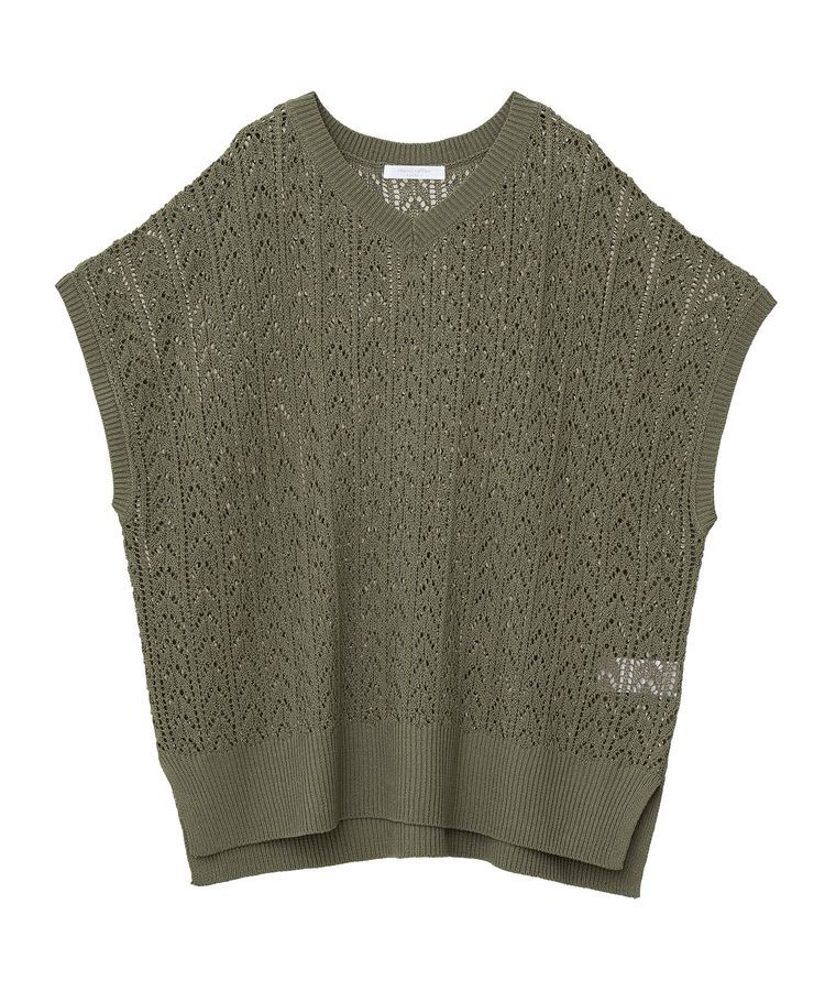 Green Parks「透かし編みニットチュニック」|チュニック|