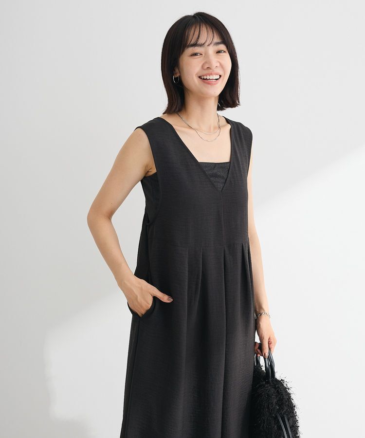 armonia「接触冷感麻調ゆったりサロペット」|オールインワン|