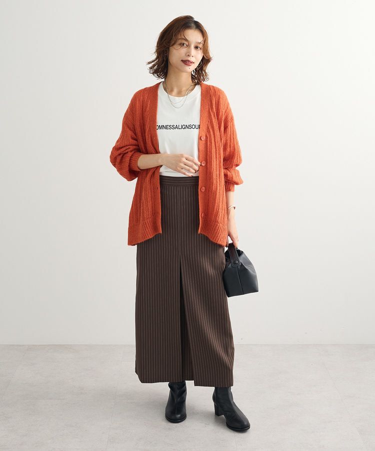 Green Parks「シアーニットVネックカーディガン」|カーディガン|