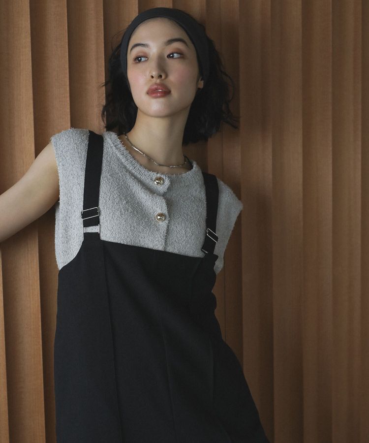 Green Parks「ピンタックサロペット」|オールインワン|