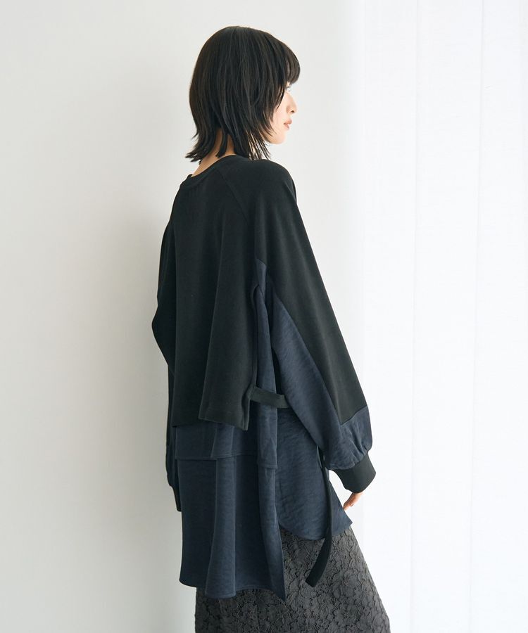 Editt by YECCA VECCA「素材MIXレイヤード起毛プルオーバー」|スウェット・ジャージ|