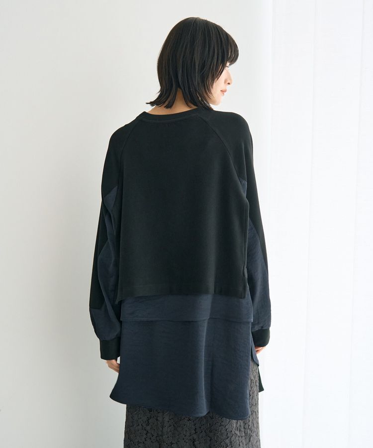 Editt by YECCA VECCA「素材MIXレイヤード起毛プルオーバー」|スウェット・ジャージ|