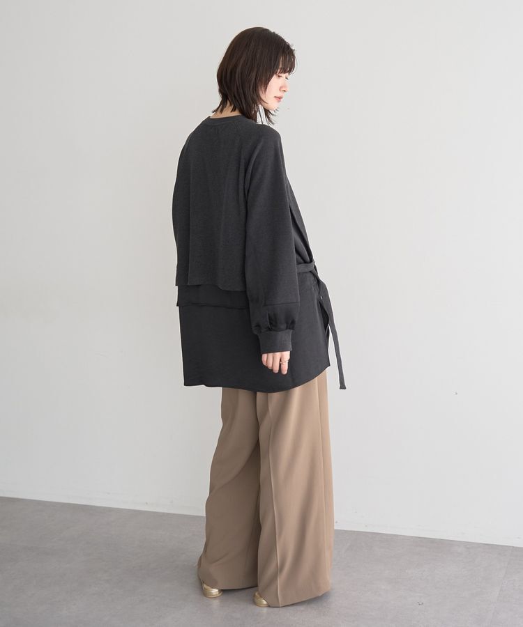 Editt by YECCA VECCA「素材MIXレイヤード起毛プルオーバー」|スウェット・ジャージ|