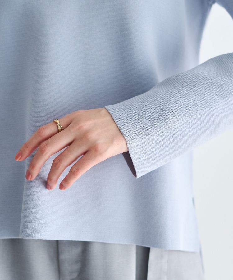 YECCA VECCA「2way襟付きレースニット」|ニット・セーター|